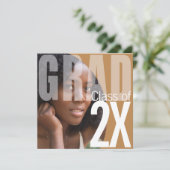 Moderne Afstudeerder Closeup Foto Gold ID897 Kaart (Staand voorkant)