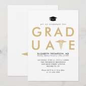 Moderne Afstudeerder Doctor in de geneeskunde Kaart (Voorkant / Achterkant)