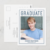 Moderne Afstudeerder Editable Color Afstuderen Bri Briefkaart (Voorkant / Achterkant)