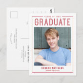 Moderne Afstudeerder Editable Color Afstuderen Bri Briefkaart (Voorkant / Achterkant)