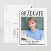 Moderne Afstudeerder Editable Color Afstuderen Bri Briefkaart (Voorkant / Achterkant)