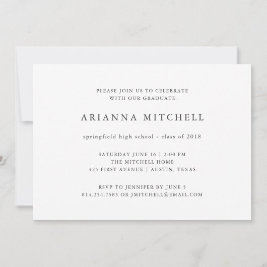 Moderne Afstudeerder Faux Roos Gold Photo Gradupar Kaart (Achterkant)