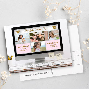 Moderne Afstudeerder Foto Collage Funny Graduation Briefkaart