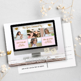 Moderne Afstudeerder Foto Collage Funny Graduation Briefkaart