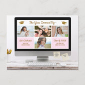 Moderne Afstudeerder Foto Collage Funny Graduation Briefkaart (Voorkant)