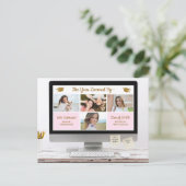 Moderne Afstudeerder Foto Collage Funny Graduation Briefkaart (Staand voorkant)