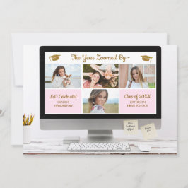 Moderne Afstudeerder Foto Collage Funny Graduation Kaart