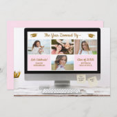 Moderne Afstudeerder Foto Collage Funny Graduation Kaart (Voorkant / Achterkant)