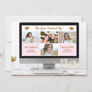 Moderne Afstudeerder Foto Collage Funny Graduation Kaart