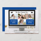 Moderne Afstudeerder Foto Collage Funny Graduation Kaart (Voorkant / Achterkant)