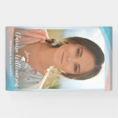 Moderne Afstudeerder Foto Stijlvolle Lijst Graduat Spandoek (Horizontaal)