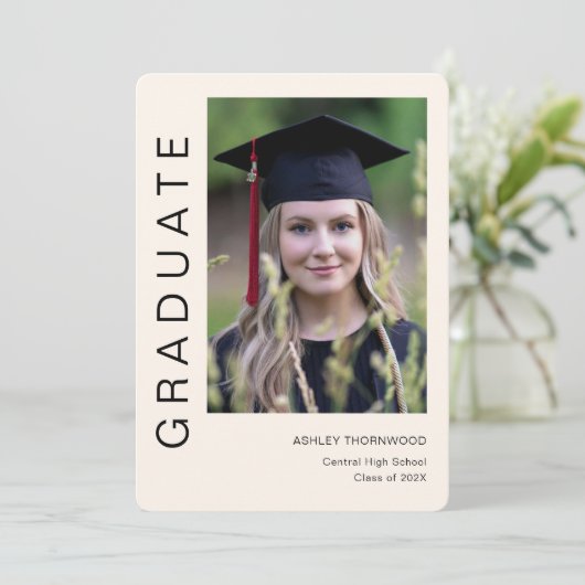 Moderne Afstudeerder fotograaf Kaart (Staand voorkant)