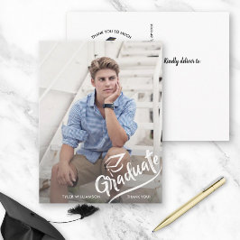 Moderne Afstudeerder Fotogradatie Partij Hartelijk Briefkaart