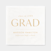 Moderne Afstudeerder Graduation Party Folie Servetten (Voorkant)