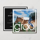 Moderne Afstudeerder Graduation Party voor fotovie Kaart (Voorkant / Achterkant)