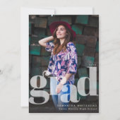 Moderne Afstudeerder Kaart Foto Aankondiging (Voorkant)