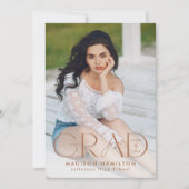 Moderne Afstudeerder klei typografie 2 Foto Afstud Aankondiging (Voorkant)