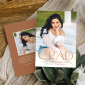 Moderne Afstudeerder klei typografie 2 Foto Afstud Aankondiging