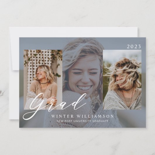 Moderne Afstudeerder Manuscript Blauwe Bekleding A Kaart (Voorkant)