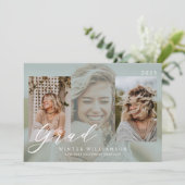 Moderne Afstudeerder Manuscript Groene Bekleding A Kaart (Staand voorkant)