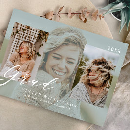 Moderne Afstudeerder Manuscript Groene Bekleding A Kaart