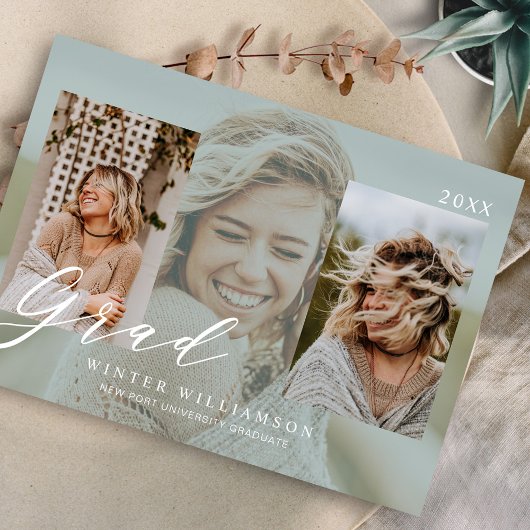 Moderne Afstudeerder Manuscript Groene Bekleding A Kaart