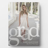 Moderne AFSTUDEERDER Overlay Class Year Photo Afst Fotoplaat (voorkant)