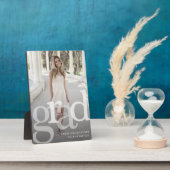 Moderne AFSTUDEERDER Overlay Class Year Photo Afst Fotoplaat (Zijkant)