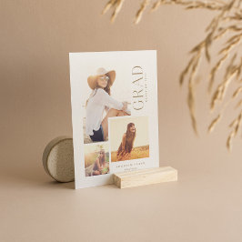 Moderne Afstudeerder Type 3 Foto Collage Gold kond Aankondiging