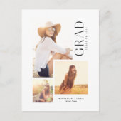 Moderne Afstudeerder Type 3 Fotocollage Aankondigingskaart (Voorkant)