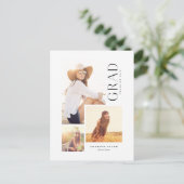 Moderne Afstudeerder Type 3 Fotocollage Aankondigingskaart (Staand voorkant)