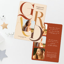 Moderne Afstudeerder Typografie Foto Afstuderen Aankondiging