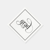 Moderne Afstudeerder Typografie Graduation Party w Servet (Hoek)