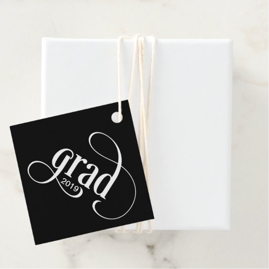 Moderne Afstudeerder Typografie met Klasse Jaar Bedankjes Labels (In situ)