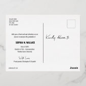 Moderne Afstudeerder van het Manuscript de aankond Folie Uitnodiging Briefkaart (Achterkant)