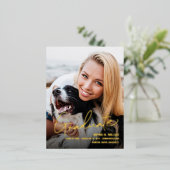 Moderne Afstudeerder van het Manuscript de aankond Folie Uitnodiging Briefkaart (Staand Voorkant)