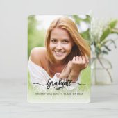 Moderne Afstudeerder voor penseelscript Kaart (Staand voorkant)