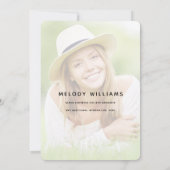 Moderne Afstudeerder voor penseelscript Kaart (Achterkant)