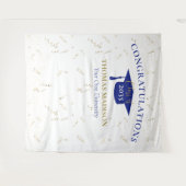 Moderne afstudeerderstroom Blue achtergrond Wandkleed (Voorkant (horizontaal))