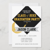 Moderne afstudeerdop met Tassel Graduation Party Kaart (Voorkant)