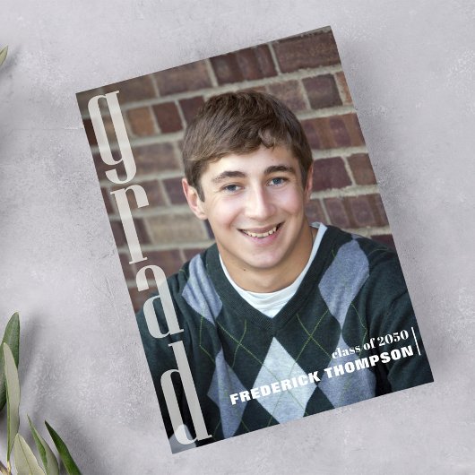 Moderne afstudeerfeest aangepaste foto kaart