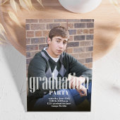 Moderne afstudeerfeest aangepaste foto kaart