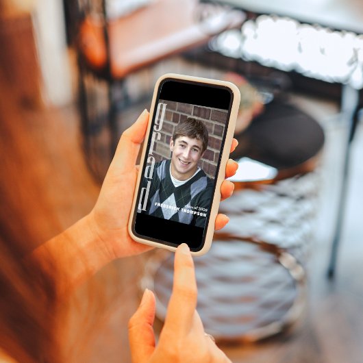 Moderne afstudeerfeest aangepaste foto kaart