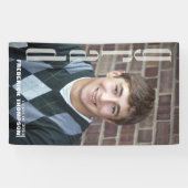 Moderne afstudeerfeest aangepaste foto spandoek (Horizontaal)