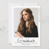 Moderne afstudeerfeest Afstuderen fotoscript Kaart (Voorkant)