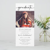 Moderne afstudeerfeest digitale website kaart (Staand voorkant)