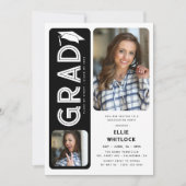 Moderne Afstudeerfeest Foto 2 Afstudeerfeest Kaart (Voorkant)