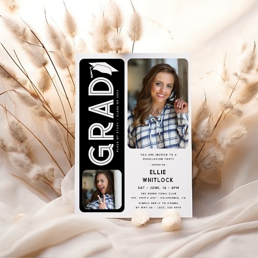 Moderne Afstudeerfeest Foto 2 Afstudeerfeest Kaart