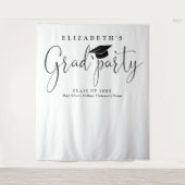 Moderne afstudeerfeest foto achtergrond wandkleed (Voorkant)