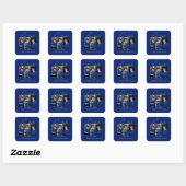 Moderne Afstudeerfeest Foto Display Vierkante Sticker (Vel)